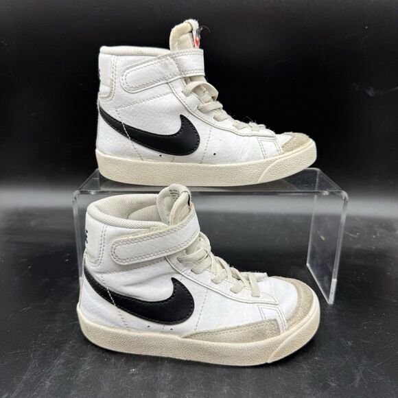 Nike Blazer Mid 77 White Black Sneakers DA4087-100 Kid’s Size 11C - Picture 1 of 6